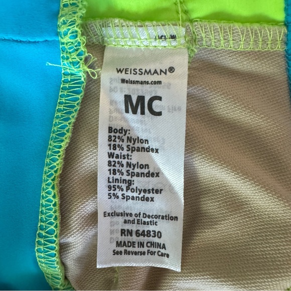 Weissman Blue and Green Fringe Dance Costume - Picture 7 of 8